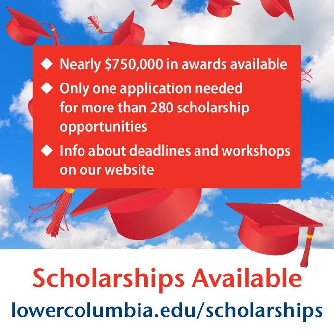 Lower Columbia College Scholarships are available at lowercolumbia.edu/scholarships
