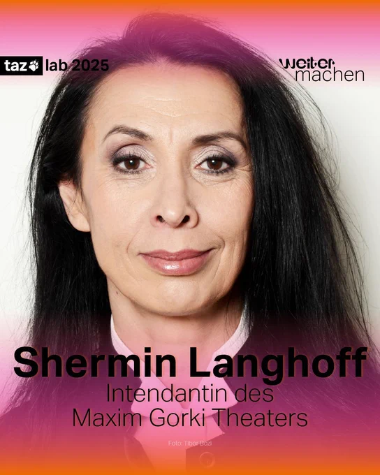 Portraitfoto von Shermin Langhoff, Intendantin des Maxim-Gorki-Theaters