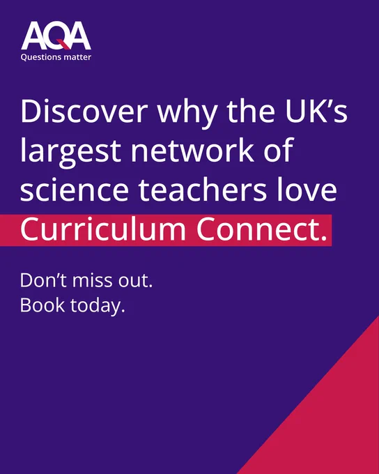 Discover why the UK's largest network of science teachers love Curriculum Connect.

Don't miss out.
Book today.