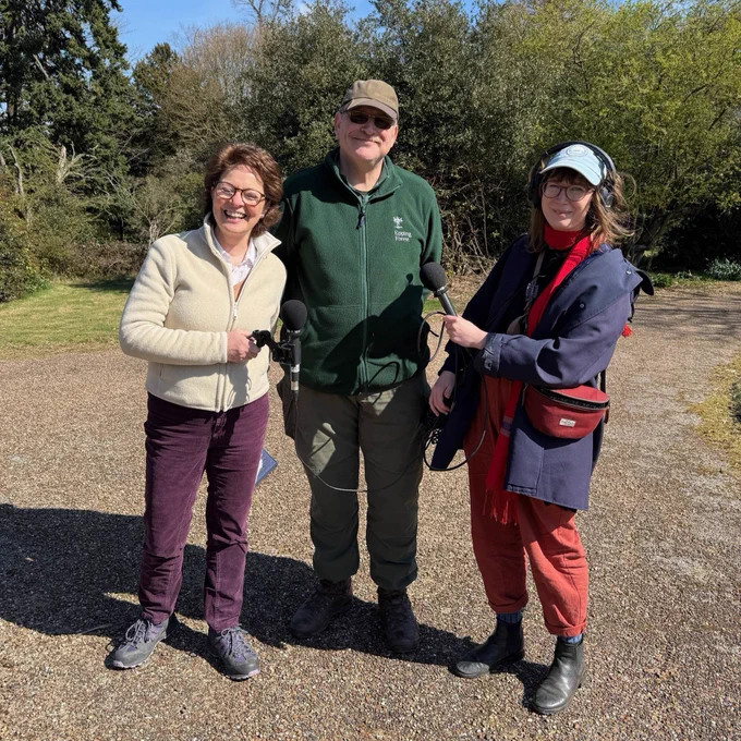 BBC Radio 4's Helen Mark speaking to Forest Keeper, Martin Whitfield, in Epping Forest.