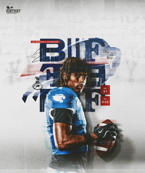 Maxwell Hairston has been drafted by the Buffalo Bills at round one pick 30. 