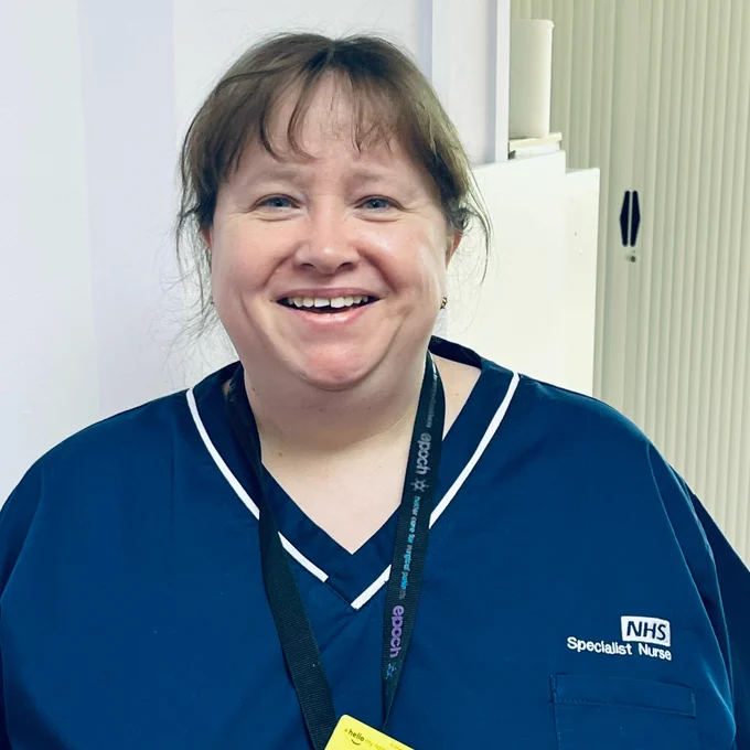 A head and shoulders photo of Lisa, one of the transplant nurses from a busy liver intensive care unit.