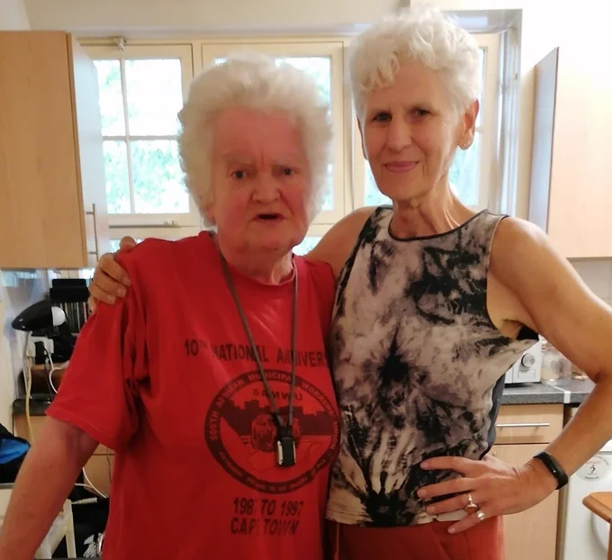 Photo of Jackie on left and Carola on the right