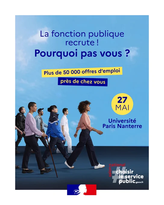 La 3ème edition du salon national Choisir le service public a lieu le 27 mai à l'université Paris Nanterre. Venez rencontrer les employeurs de la fonction publique. 