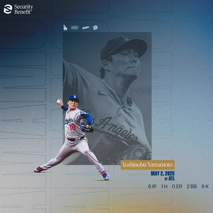Yoshinobu Yamamoto's final line: 6 IP, 1 H, 0 ER, 2 BB, 6 K