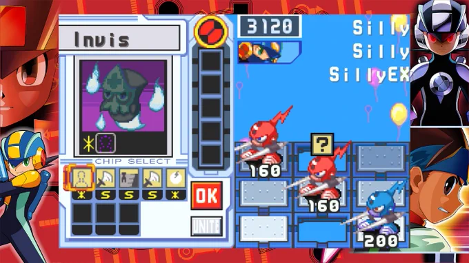 In Battle Network 4, this random encounter in Toy Robo Comp 3 cannot be encountered under normal conditions despite being having the same encounter rate as every other battle.
Although it is still possible to get this encounter with a bugged Sneak Run NCP and a high encounter check.