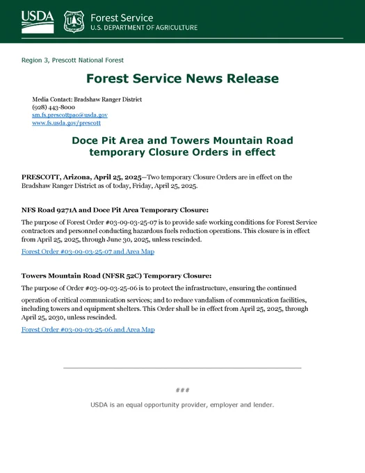 Image of news release.