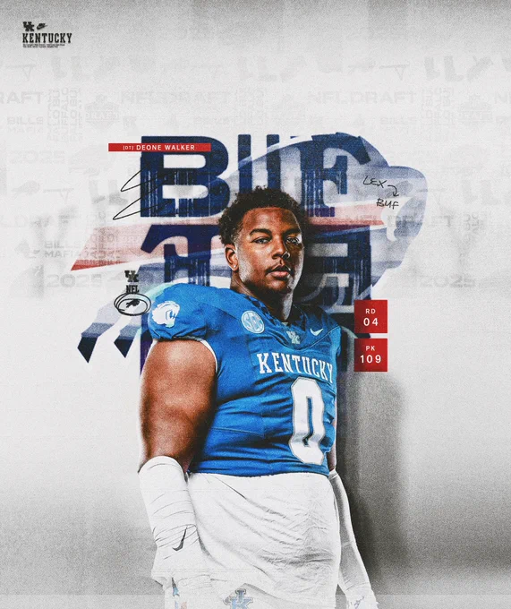 Deone Walker is drafted the Buffalo Bills. 
