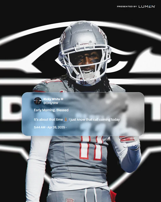 Ricky White III's tweet:

"Early Morning. Blessed. It's about that time. I just know that call coming today."