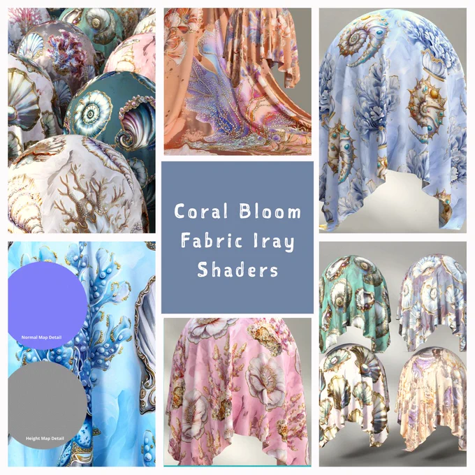 The Coral Bloom Fabric Iray Shaders and 4K Maps are a luxurious collection of high-resolution textures inspired by the vibrant beauty of marine life. @daz3d 

https://www.daz3d.com/coral-bloom-fabric-iray-shaders--mr

#nelmi #nelmi3d #coral #sea #marinelife #daz3dofficial #daz3d #daz #fabric #irayshaders #shaders #merchantresource #clothing #texturing #coralart