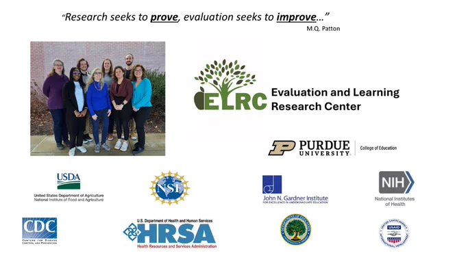 Photo of 8 people outside and logos of partnering organizations