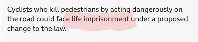 Life sentences for deadly cycling.