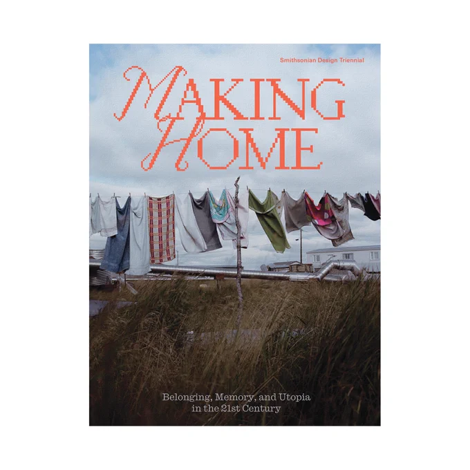 The cover of Making Home, showing clothes hanging on a line in front of a mobile home