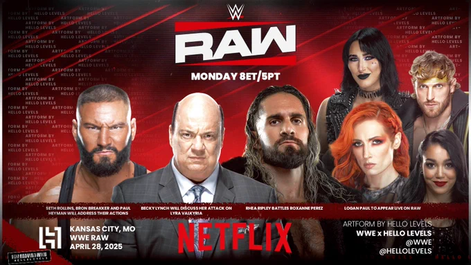 ARTFORM by Hello Levels for WWE RAW - April 28, 2025