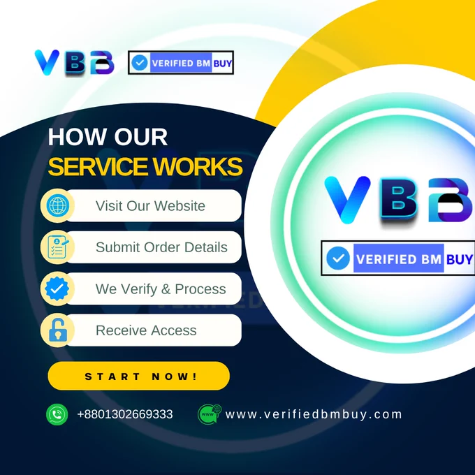 🚀 How our service works — in 4 easy steps:

Visit our site

Submit details

We verify & process

Receive access ✅

Start using verified BM & ad accounts today!
🌐 https://verifiedbmbuy.com
📞 WhatsApp:  8801302669333
#VerifiedBMBuy #MetaBusiness #DigitalMarketing #WhatsAppAPI