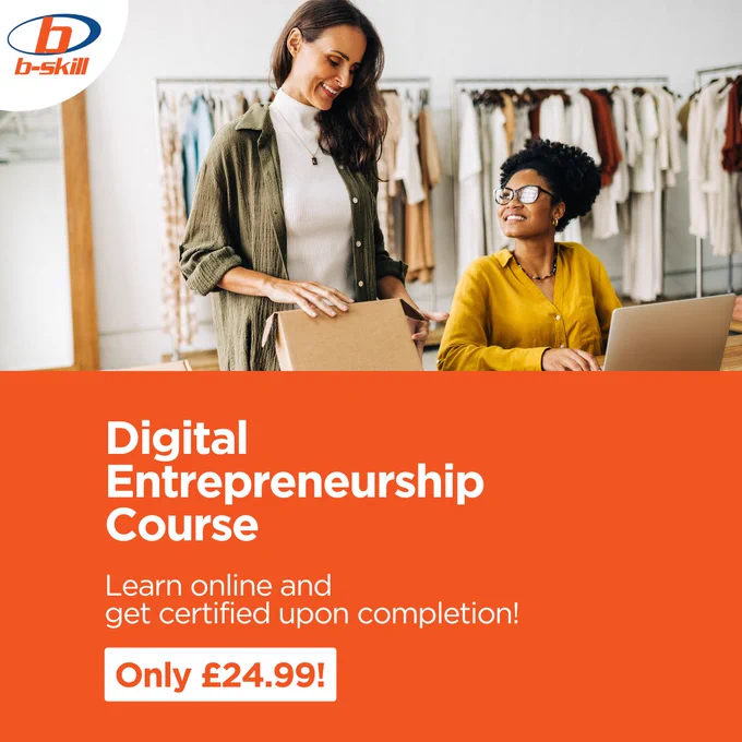 🚀 Turn Passion into Profit with the Digital Entrepreneurship Course!
💻 Build your business. 📲 Master social media. 🤝 Grow your network.

Whether you're dreaming of launching your own brand or boosting your side hustle, this short course is your perfect first step into the world of digital entrepreneurship – and it's just £24.99!

In just 1.5 guided learning hours, you'll discover how to:

🌐 Use social media to develop ideas, connect with mentors & form powerful partnerships
🤳 Understand the influencer landscape and their real responsibilities
⚖️ Practice ethical marketing, from collaborations to transparency
📝 Build a simple but smart social media marketing plan for your small business

Perfect for young entrepreneurs, start-ups, content creators, and anyone ready to build an online empire the right way.

🎯 Ready to bring your digital dreams to life?
🔗 Enrol now: https://b-skill.uk/products/digital-entrepreneurship-course