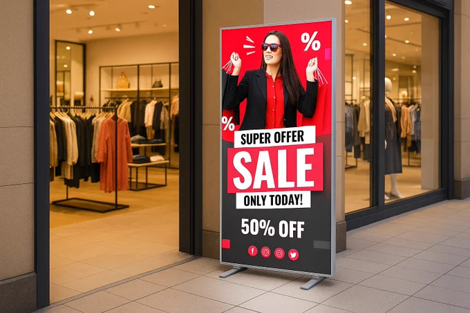777sign Backlit SEG fabric Banner Stand