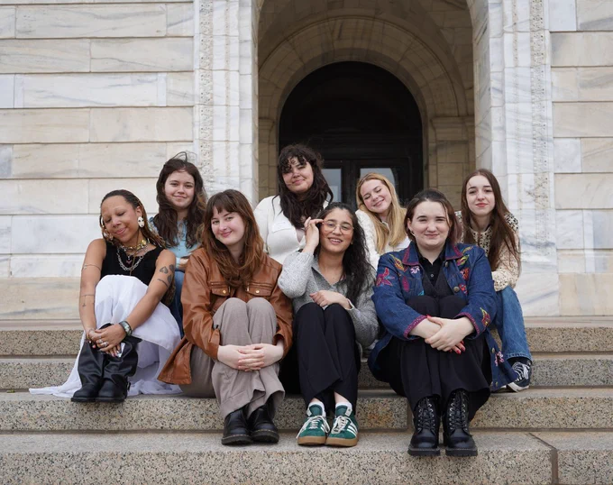 [image descriptions: Photos of Planned Parenthood Teen Council members with Planned Parenthood staff and Minnesota legislators on Teen Council Lobby Day.]