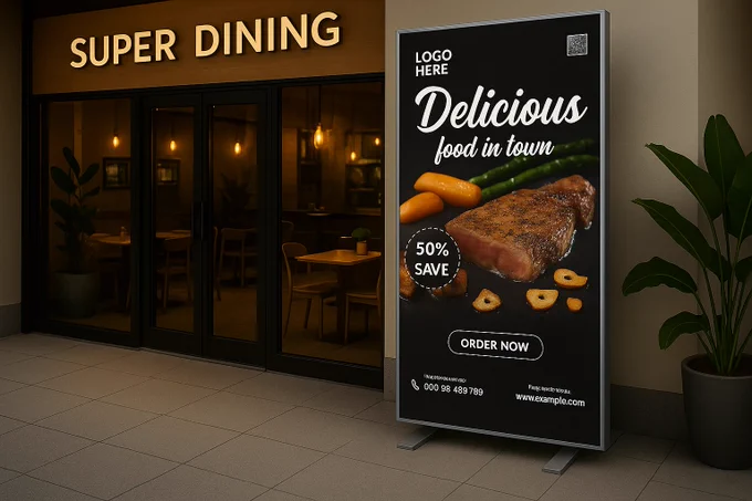 777sign Backlit SEG fabric Banner Stand