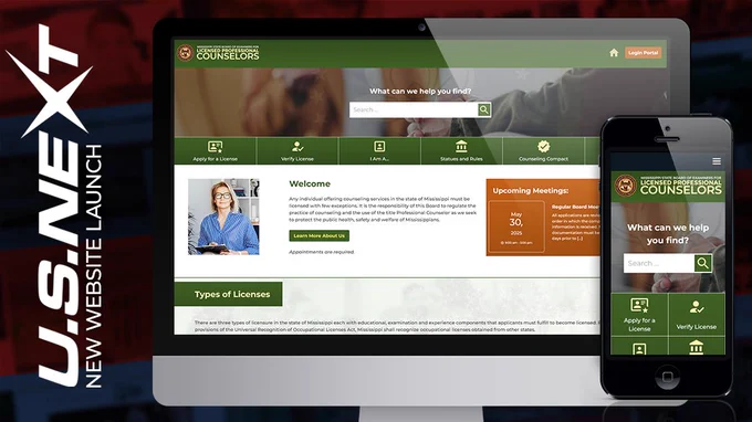 Licensed Professional Counselors homepage screenshot