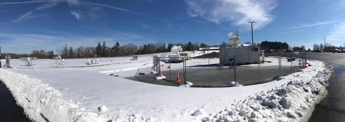 GPM Ground Validation instruments on a snowy field in Storrs, Connecticut. Credit: Diego Cerrai.