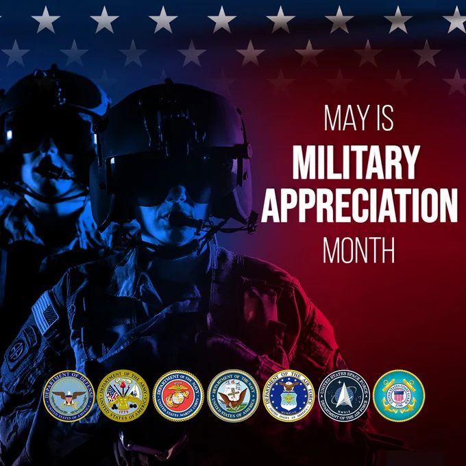 Military Appreciation Month graphic