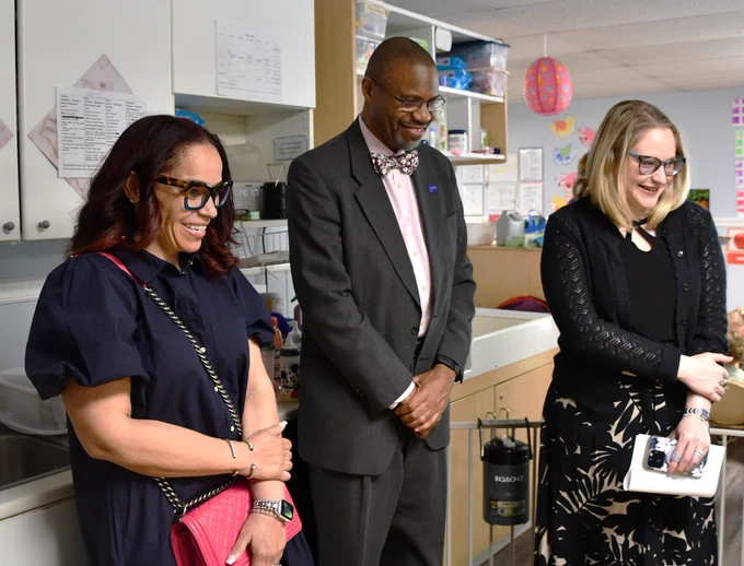 A look at the Commissioner and Deputy Commissioner touring The Learning Center 