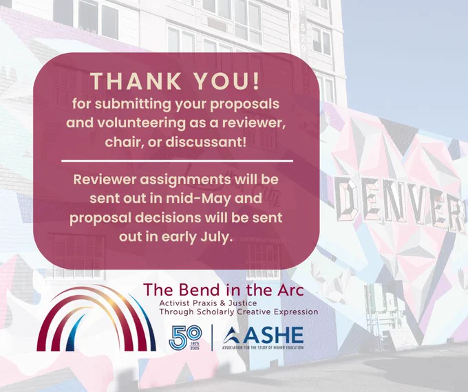 THANK YOU!
for submitting your proposals and volunteering as a reviewer, chair, or discussant!
Reviewer assignments will be sent out in mid-May and proposal decisions will be sent out in early July.