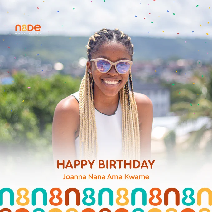 Happy Birthday, Nana Ama! 
You are the one we can count on, the one always ready to assist, and the friend we all love talking to.
Here’s to celebrating you today , for who you are, all you do, and the joy you bring to the team.
#NodeEight  #HappyBirthday