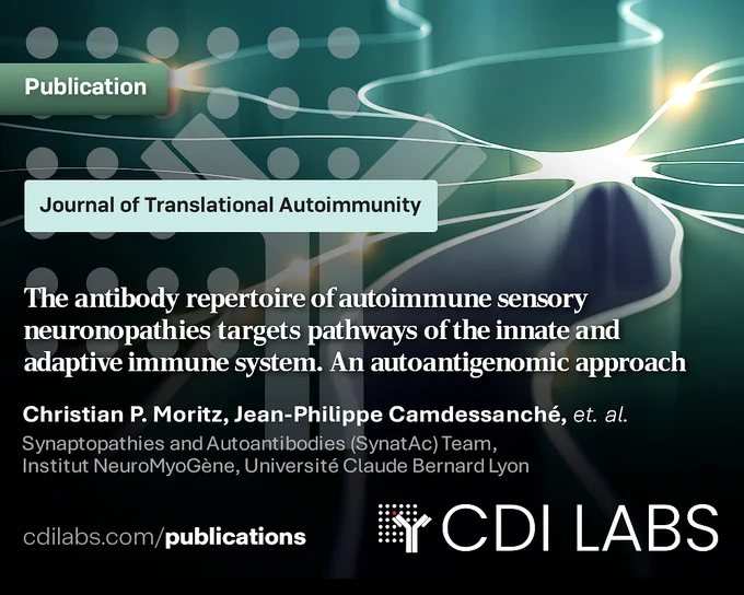 PUBLICATION: The antibody repertoire of autoimmune sensory neuronopathies targets pathways of the innate and adaptive immune system. An autoantigenomic approach - Christian P. Moritz, et. al.