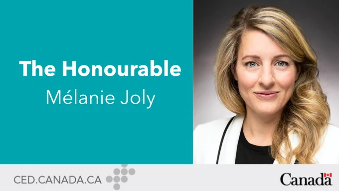 Text on image: The Honourable Mélanie Joly
