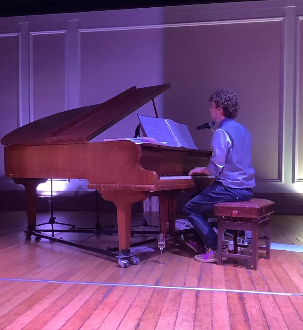 Stephen Moult, Mayor’s son plays to the attendees at Mayor Making