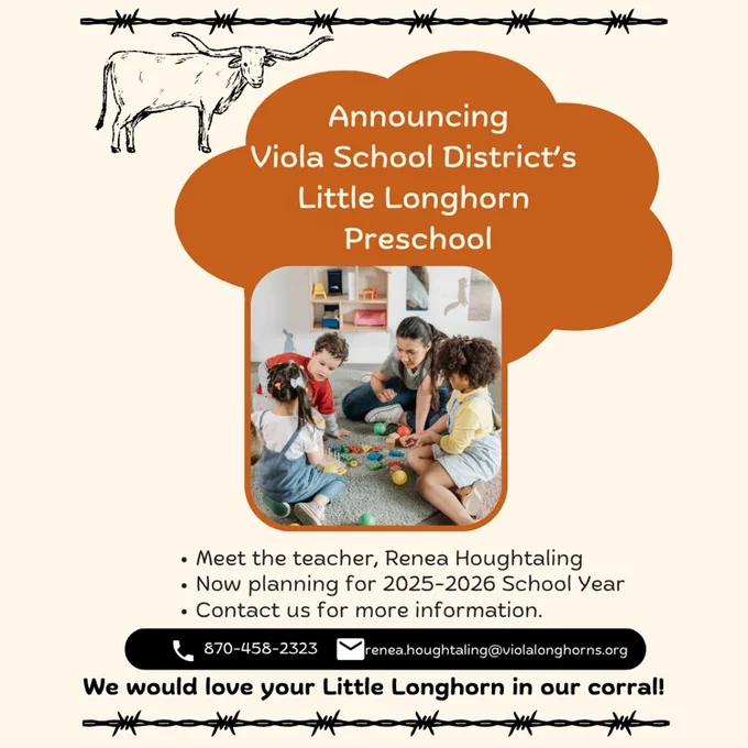 Image for Viola Little Longhorn preschool. call 870-458-2323 for more details.