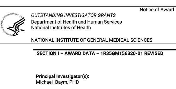A screenshot showing "Outstanding Investigator Grants"