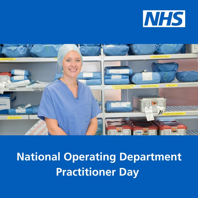 Image of an operating department practitioner day 

Text National Operating Department Practitioner Day