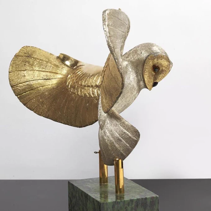 La fameuse Chouette d'Or, récompense de cette chasse au trésor étalée sur 30 ans.