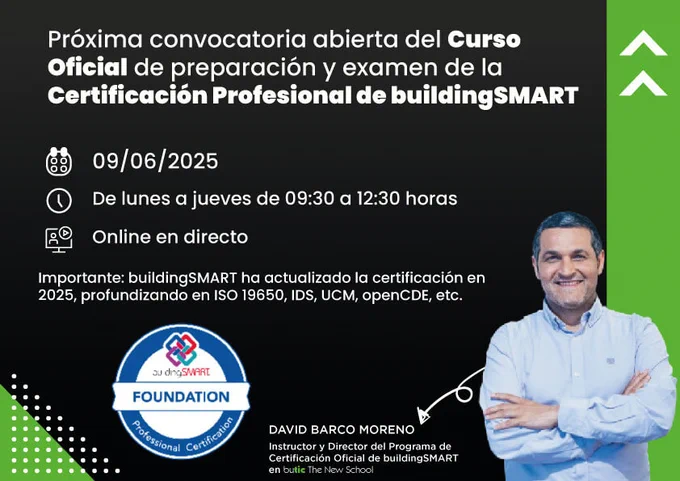 Curso oficial de preparación y examen de la certificación profesional de buildingSMART de butic The New School