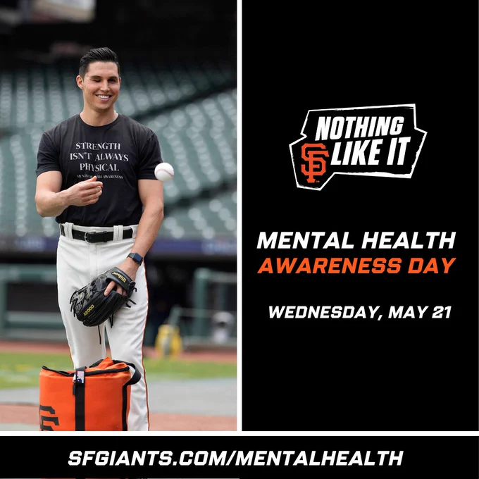 Mental Health Awareness Day
Wednesday, May 21st

sfgiants.com/mentalhealth