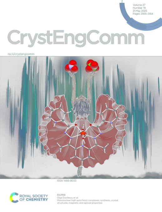 CrystEngComm outside front cover for vol 27, issue 19.