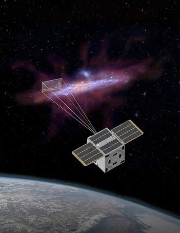 Image Credit: University of Arizona (Artist's impression of Aspera, a 132-pound satellite that will study galaxy evolution through observation of ultraviolet light)