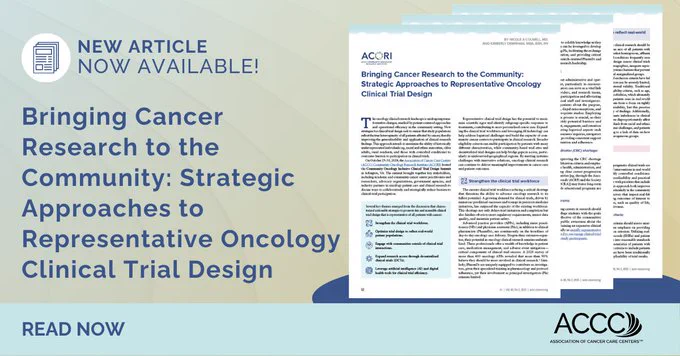 ACCC Community Oncology Research Institute (ACORI) works to establish clinical trials as a standard of care in treatment plans and to help achieve equitable cancer care delivery for all patients.