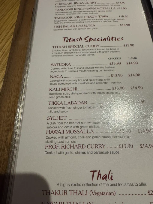 The Prof Richard Curry at the Titash Rugby - cooked with chilli, garlic and BBQ sauce