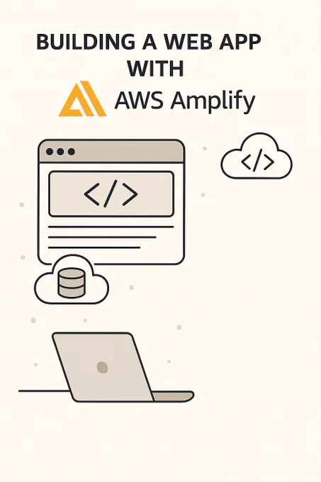 Diagram of AWS Amplify Logos and code graphics 
