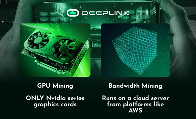 DeepLink Protocol GPU Mining and Bandwidth Mining
