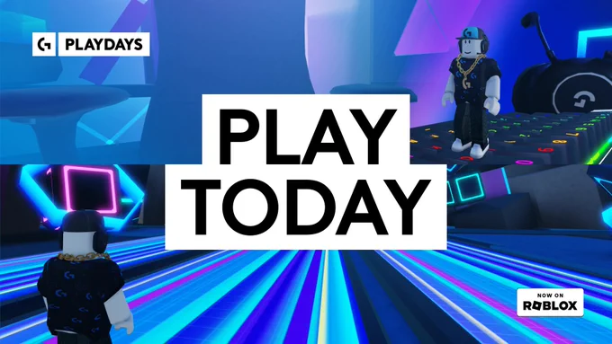Logitech G PLAYDAYS

PLAY TODAY

Now on Roblox

Screenshots of the Logitech G Arcade mini-games in Roblox are on the image.