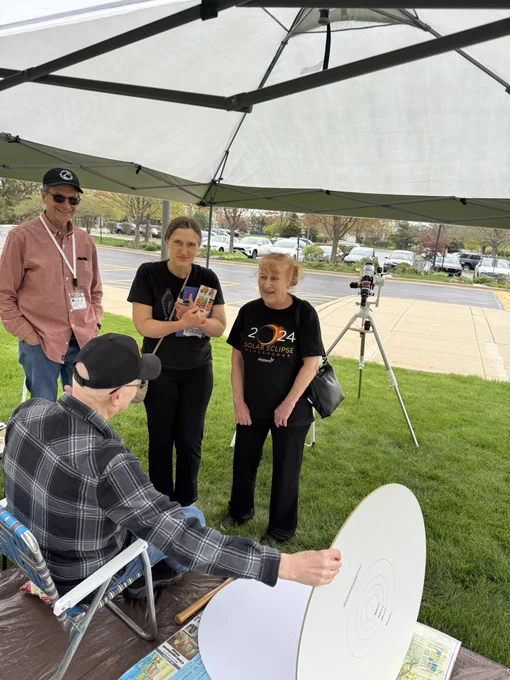People enjoying the Solar Telescope outside
