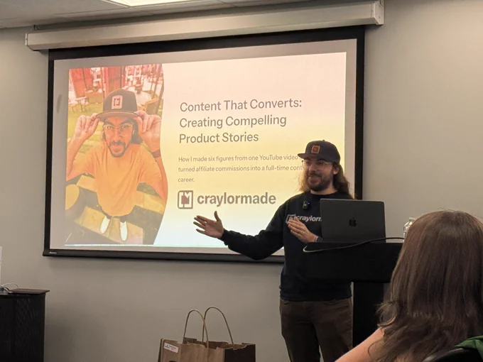 Christian Taylor presenting “Content that Converts: creating compelling product stories” at ColorCode in Buffalo