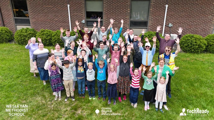 THANK YOU to Pastor Dan Hardy & Wesleyan Methodist School for hosting New Bethlehem Mayor Gordon Barrows’ “Wearing Many Hats, One Heart” talk on Christian leadership—faith, flight & fun with students! ✝️🎓🛸 

#ChristianEDU #NewBethlehem #RedbankValley