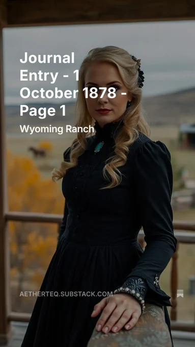 Fortune Teller stands on the porch of her Wyoming homestead.