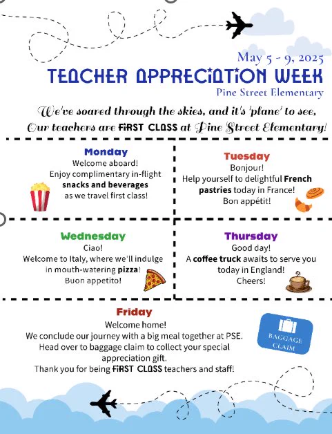Teacher appreciation week flyer